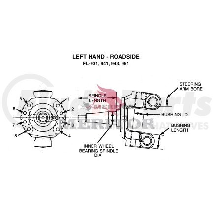 A263111M2301 by MERITOR - KNUCKLE ASSY