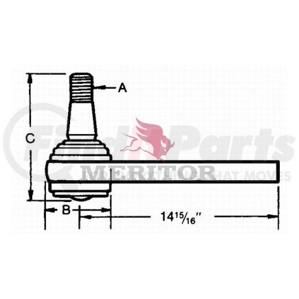 A   3106X 154 by MERITOR - AY-TOR ROD END