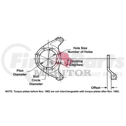 A3215J166 by MERITOR - Torque Converter Drive Plate - Torque Plate Ay