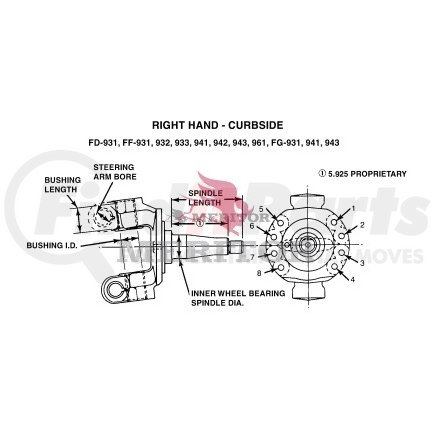 A13111F3282 by MERITOR - KNUCKLE ASSY