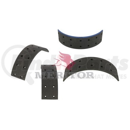 F5571443TT by MERITOR - Fras-Le Drum Brake Shoe Lining - Set of 4, For 15" x 4" Brake Drums, FMSI 1443TT