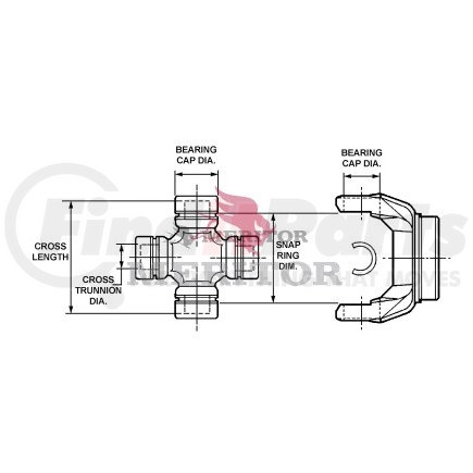 CPL6R39 by MERITOR - Universal Joint - Cntr Parts Kit