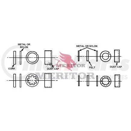 Meritor DC148N 1 Running Board Step DRIVELINE HARDWARE - DUST CAP GROUP