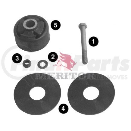 KIT11214 by MERITOR - Pivot Bolt Kit - Meritor Genuine Suspension - Rubber Pivot Bolt Kit