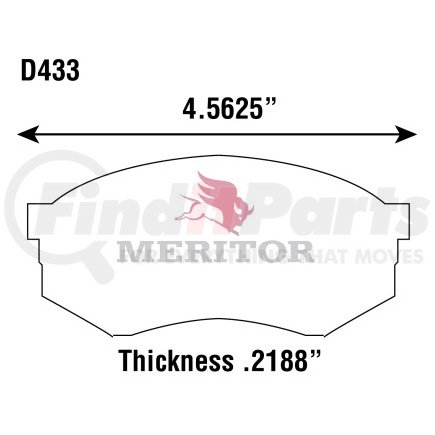 MD433 by MERITOR - AIR DISC BRAKE - DISC PAD