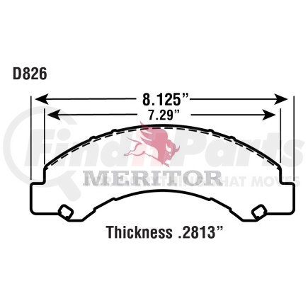 MD826 by MERITOR - Disc Brake Pad Set