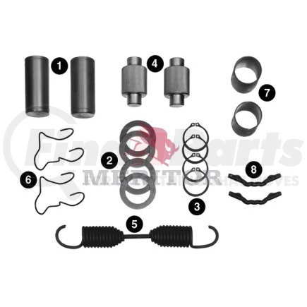 MKT 4515PHDK by MERITOR - Air Brake Camshaft Repair Kit - 5.00/6.00/7.00/8.625/10.00" Width, for 16.50" Brake