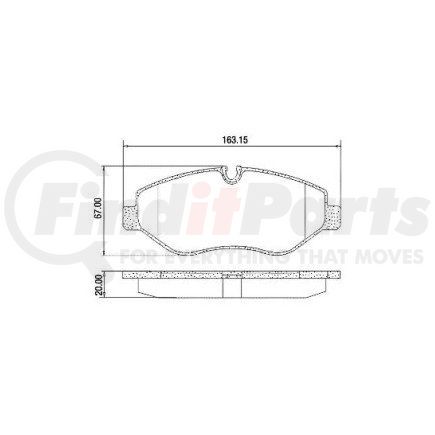 MMD1316 by MERITOR - Hydraulic Brake Disc Pad Set