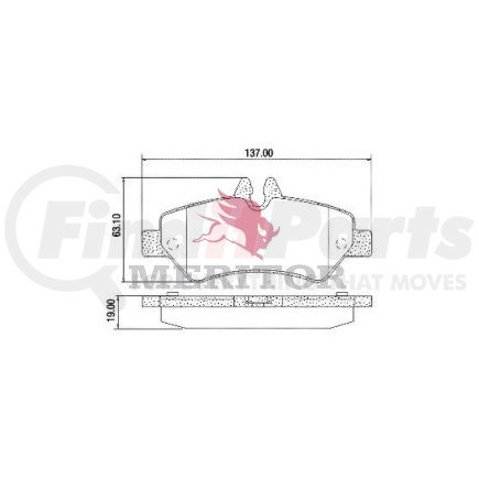 MD1317 by MERITOR - Disc Brake Pad Set