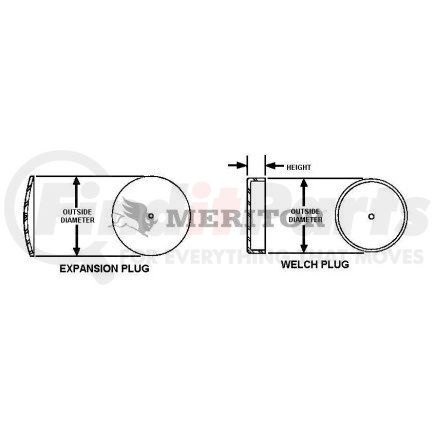 PLWE332 by MERITOR - PLUG EXPANSION