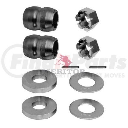 R309301 by MERITOR - Suspension Transverse Beam - with Bushings, Washers, Spacers, Spring Pins and Slotted Nuts