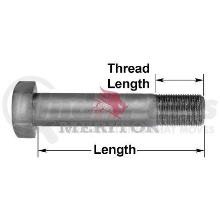 R301860 by MERITOR - Bolt - Suspension Hardware Bolt