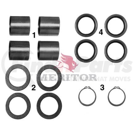 R615012 by MERITOR - Air Brake Camshaft Repair Kit - with Bushing, Seals and Hardware