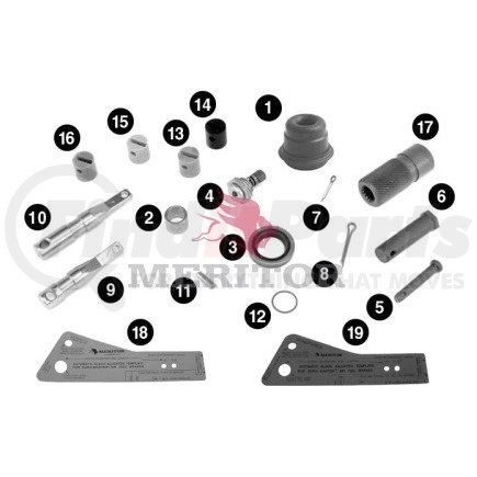 R810004A by MERITOR - Meritor Genuine Automatic Slack Adjuster Service Kit