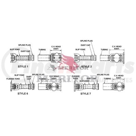 R9093652600 by MERITOR - CV Axle Assembly