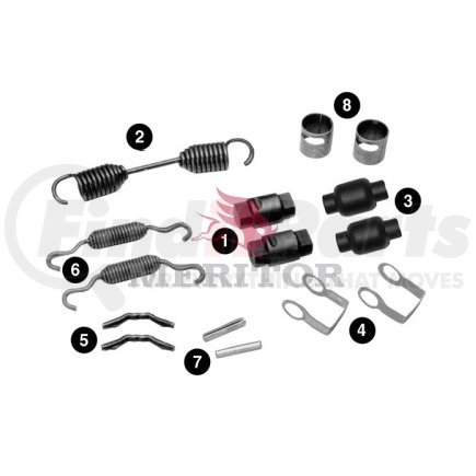 R507007 by MERITOR - Air Brake Camshaft Repair Kit - 7.00" Width, for 16.50" Brake Diameter