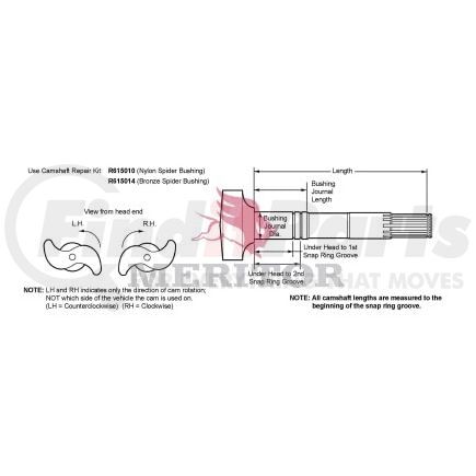 R607208 by MERITOR - Air Brake S - Camshaft