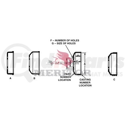 3219D4294 by MERITOR - Brake Drum