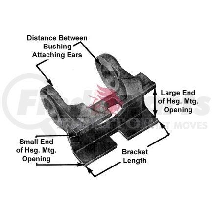 3299P4072 by MERITOR - DRIVE AXLE - BEAM HANGER SUSPENSION BRACKET