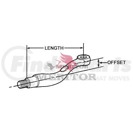 3133L5186 by MERITOR - FRONT AXLE - STEERING ARM