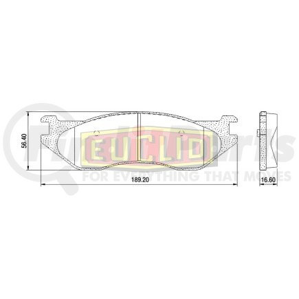 FSAESD966 by MERITOR - Euclid Disc Brake Pad Kit - N - Type Leaf (3 - Leaf)