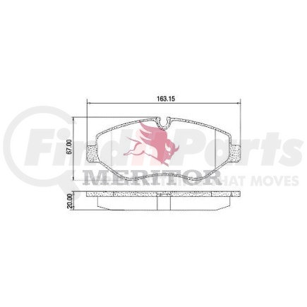 MD1316 by MERITOR - Disc Brake Pad Set
