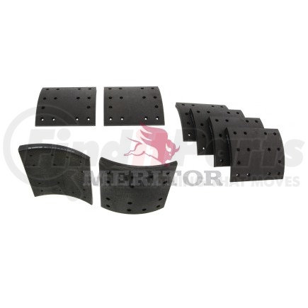 MA3124711 by MERITOR - Meritor Genuine Drum Brake Shoe Lining Set - Per Axle