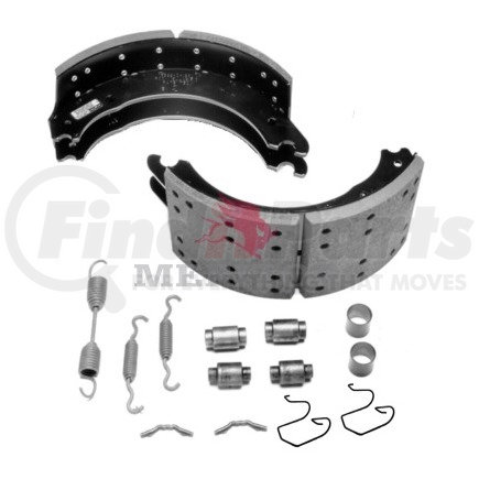 KMG14707QP by MERITOR - Drum Brake Shoe and Lining Kit - 7.00" Width, Platinum Shield III Coating, for 16.50" Brake