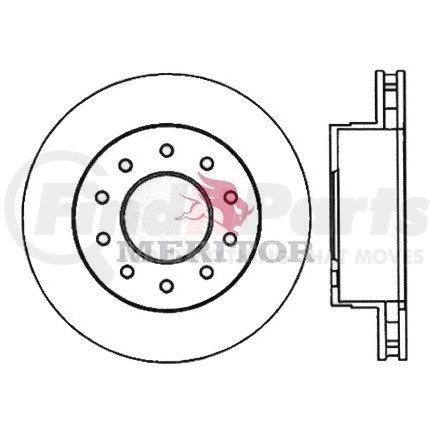 Meritor R441713813 Multi-Purpose Control Cable Hydraulic Brake Rotor