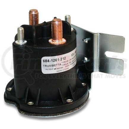 684-1261-212 by TROMBETTA - PowerSeal DC Contactor Solenoid - Non-Grounded, 12V, L Bracket Curved Narrow, Intermittent Duty