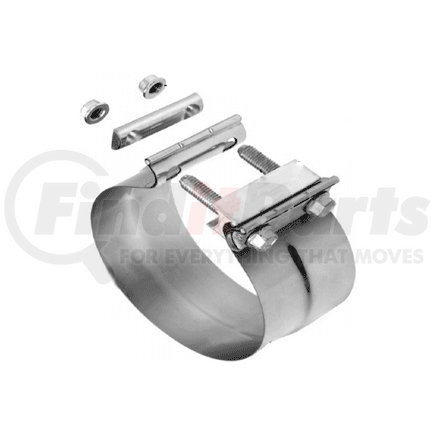 20A-400 by HEAVY DUTY MANUFACTURING, INC. (HVYDT) - TorcTite Exhaust Preformed Lap Joint Band Clamp 4" Aluminum with Pre-Attached Hardware