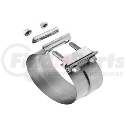 20S-400 by HEAVY DUTY MANUFACTURING, INC. (HVYDT) - TorcTite Exhaust Clamp Torc Tite Preformed For Lap Joint 4" Stainless Steel with Pre-Attached Hardware