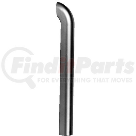 3-401-48CP by HEAVY DUTY MANUFACTURING, INC. (HVYDT) - Exhaust Stack Pipe 4" OD X 48" Chrome Turnout (O.D. END NON-FLARED)