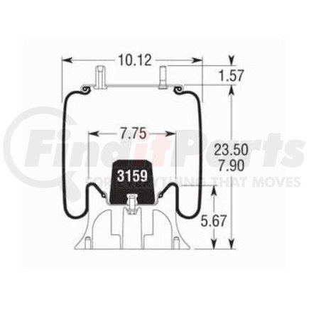 W013589192 by FIRESTONE - Airide Air Spring Reversible Sleeve 1T15M-9