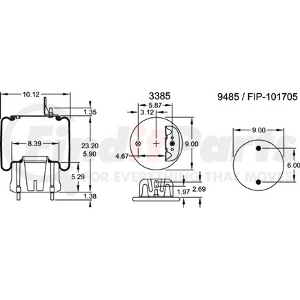 W013589865 by FIRESTONE - Suspension Air Spring - Reversible Sleeve, Rolling Lobe (67043-002)