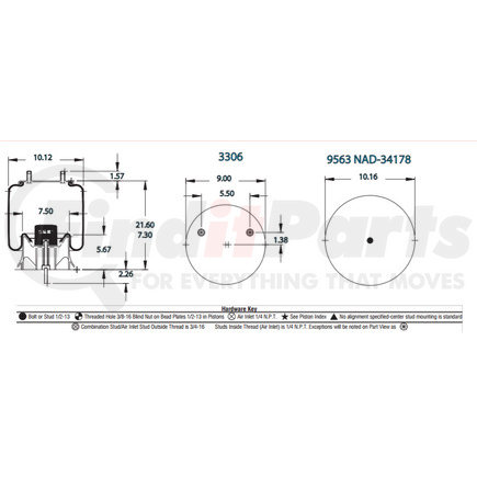 W013589974 by FIRESTONE - Airide Air Spring Reversible Sleeve 1T15M-7.5