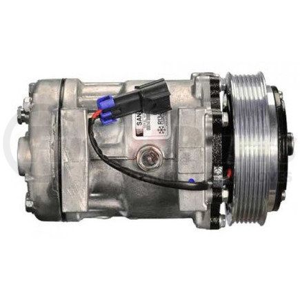 03-0610 by MEI - 5334 Truck Air Sanden Compressor Model SD7H15HD 12V R134a with 125mm 6Gr Clutch and GH Head