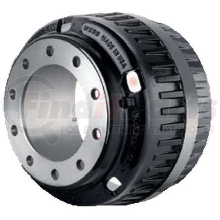 77808BW by WEBB - 16.5 x 8 VORTEX Unlimited BAL Brake Drum W/ WIN WEAR