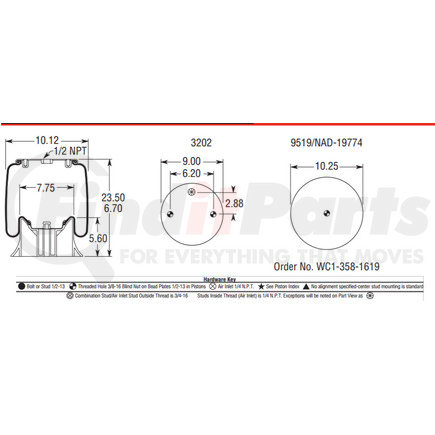 W013588852 by FIRESTONE - 1T15M9 AIR SPRING