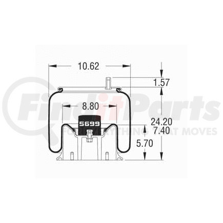 W013589580 by FIRESTONE - Airide Air Spring Reversible Sleeve 1T17CL-9.5