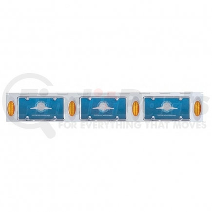 37438 by UNITED PACIFIC - License Plate Holder - Stainless Steel 3, with Four 16 Amber LED/Amber Lens
