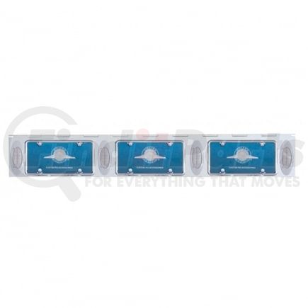 37439 by UNITED PACIFIC - License Plate Holder - Stainless Steel 3, with Four 16 Amber LED/Clear Lens