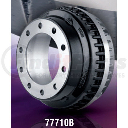 77710B by WEBB - Vortex Unlimited 16.50 x 5.00 Brake Drum with Cool Running Technology Vents