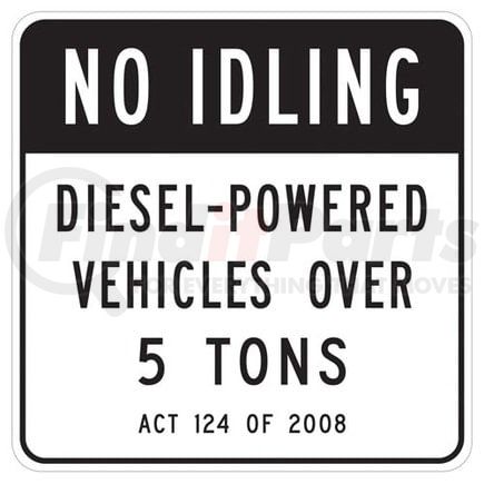 16229 by JJ KELLER - Transport Safety Sign - No Idling (Pennsylvania) 48" x 48"