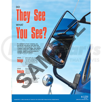 JJ Keller 26653 Do they See What You See - Transportation Safety Poster "Do They See What You See"