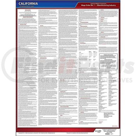 39371 by JJ KELLER - California IWC Wage Orders #1 - Manufacturing Industry (English)