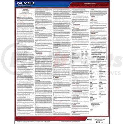 39381 by JJ KELLER - California IWC Wage Orders #6 - Laundry, Linen Supply, Dry Cleaning & Dyeing Industry