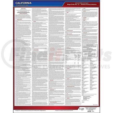 39405 by JJ KELLER - California IWC Wage Orders #12 - Motion Picture Industry