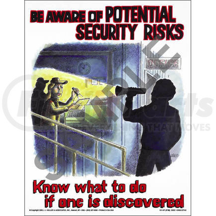 JJ Keller 8788 Hazmat Security Awareness Training Program - Awareness Poster Awareness Poster