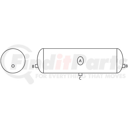 11008 by TECTRAN - Air Tanks (Part Number: 2000-01) (Representative Image)